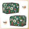 2 slice Toaster Cover, Christmas Tableware Print Bread Machine Covers with Pockets for Kitchen Counter 11.4''x7.9''x7.5'' view 3