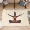 2x3 African American Women Rug - Modern African Doormat Outdoor Entrance, African Woman Laundry Room Carpet Non Slip Accent Throw Rugs for Bathroom Kitchen Sink Front Door view 3
