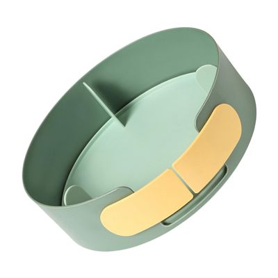 HAKIDZEL Seasoning Containers Holder Kitchen Condiment Organizer Rotating Fruit Plate Snack Plate for Easy Access