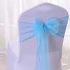 XXMBXX Organza & Lace Chair Sashes10/50-PackElastic Bow Knots for Wedding/Birthday/Banquet Decor, Adjustable Seat Back Ribbon Bands(Golden,50pcs) view 2