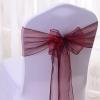 XXMBXX Organza & Lace Chair Sashes10/50-PackElastic Bow Knots for Wedding/Birthday/Banquet Decor, Adjustable Seat Back Ribbon Bands(Golden,50pcs) view 3