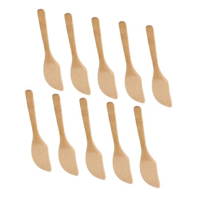 ABOOFAN 10 Pack Natural Wood Serving Utensils Mini Jam Spreader for Dumpling Filling