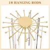 AmaQueen Rotating Necklace Hanger Organizer Tree with Jewelry Tray, Gold Spinning Necklace Chain Display Holder Stand Storage (Golden) view 3