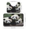 2 Piece Soft Bathroom Rugs Panda Bamboo Star Print Breathable Memory Foam Bathroom Mats and U-Shaped Bathroom Toilet Rug Set Super Absorbent Carpet Mat for Bathroom Floor Shower Sink 15.7"23.6" view 3