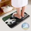 2 Piece Soft Bathroom Rugs Panda Bamboo Star Print Breathable Memory Foam Bathroom Mats and U-Shaped Bathroom Toilet Rug Set Super Absorbent Carpet Mat for Bathroom Floor Shower Sink 15.7"23.6" view 4