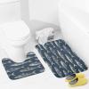 2 Piece Soft Bathroom Rugs White Fish Pattern Print Breathable Memory Foam Bathroom Mats and U-Shaped Bathroom Toilet Rug Set Super Absorbent Carpet Mat for Bathroom Floor Shower Sink 19.7"31.5" view 4