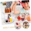 Holibanna 2pcs Rotating Makeup Tray Turntable Organizer Round Spice Rack for Kitchen Condiments and Cosmetics Storage Multi-functional Home Organizer view 4