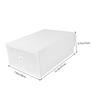 3Pcs White Plastic Drawer Shoe Box, Dustproof Sneaker Storage Case view 2