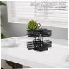 MOTHNUR 360degree Iron Wire Tea Bag Storage Holder Rotating Organizer for Tea Bags Sugar Packets and -saving Kitchen Countertop for Efficient Organization view 3