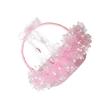 Portable Lace Wedding Basket for Flower Girl, Pink Fabric Ceremony Holder view 1