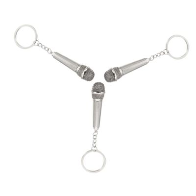 Ipetboom 9pcs Microphone Keychains Bag Hanging Pendant and Key Decor for Men and Women for Music and Stylish Accessory for Bags and Purses