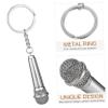 Ipetboom 9pcs Microphone Keychains Bag Hanging Pendant and Key Decor for Men and Women for Music and Stylish Accessory for Bags and Purses view 3