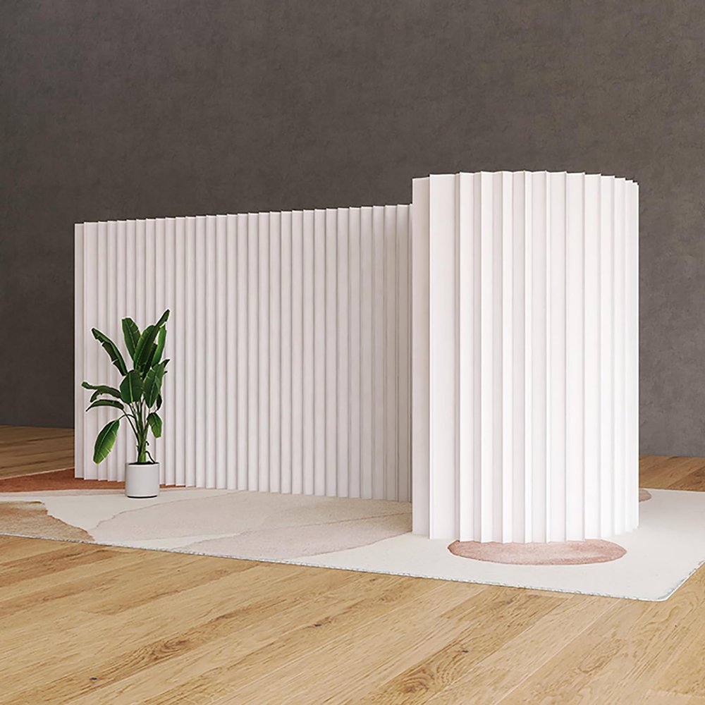 Folding Paper Room Divider, Freestanding Lightweight Privacy Screen Partition Wall for Home, Office, or Apartment, Foldable and Portable
