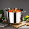 LIANYU Stainless Steel Large Stock Pot, 24 QT Heavy Stockpot with Glass Lid view 2