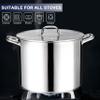 LIANYU Stainless Steel Large Stock Pot, 24 QT Heavy Stockpot with Glass Lid view 3