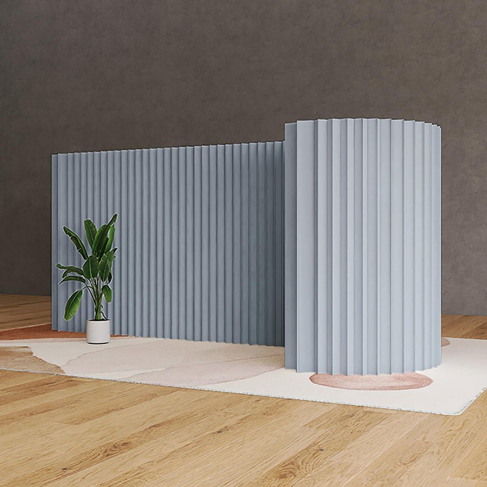 Folding Paper Room Divider, Freestanding Lightweight Privacy Screen Partition Wall for Home, Office, or Apartment, Foldable and Portable