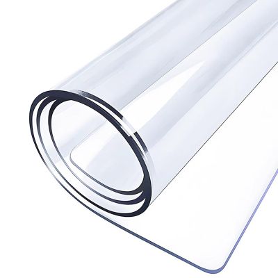0.80 mm Desktop Protective Film Clear Table Cover Protector Rectangular PVC Table Protector Waterproof Clear Chair Mat for Dining Furniture Surface Desks(19x39inch=50x100cm)