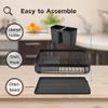 IBERG Dish Drying Rack with Drainboard & Utensil Holder, Mesh Steel Dish Drainer for Kitchen Countertop (Black) view 3