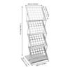 FURUIM2024M Magazine Rack Foldable Magazine Stand 4-Tier Brochure Display Rack Floor Standing Modern Iron A3 Book Shelf Magazine Display(White) view 2