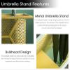 YYBOES Umbrella Stands,Indoor Umbrella Stand Rack, Entryway Oval Metal Hole Umbrellas Holder with Sturdy Frame, Freestanding Organizer Shelf for Home Shop/Green view 3