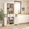 72" Kitchen Pantry Cabinet, Freestanding Tall Storage Cabinet, 4 Doors, Drawer and 3 Adjustable Shelves for Dining Room, Cream White GT212 view 2