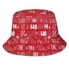 Christmas Ho Ho Ho Bucket Hat for Women Men Merry Christmas Fisherman Hats Outdoor Travel Beach Sun Caps Xmas New Year Decoration view 1