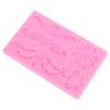 Qiilu Rose Flower Silicone European Embossed Flower Silicone Cake Fondant Chocolate Deco Ing Baking Tool - High Compatibility Cake Deco Tools (Pink) view 1