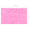 Qiilu Rose Flower Silicone European Embossed Flower Silicone Cake Fondant Chocolate Deco Ing Baking Tool - High Compatibility Cake Deco Tools (Pink) view 3