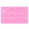 Qiilu Rose Flower Silicone European Embossed Flower Silicone Cake Fondant Chocolate Deco Ing Baking Tool - High Compatibility Cake Deco Tools (Pink) view 4