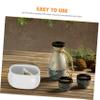 BIUDECO 2pcs Ceramic Bowl Set Tea Bag Sugar Holder Porcelain Ramen Bowl Teabag Holder Dish Tea Bag Plate for Parties Daily Use view 3