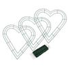 3 Pcs DIY Heart Shaped Metal Wreath Frame, Iron Wire Floral Rack view 1