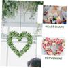 3 Pcs DIY Heart Shaped Metal Wreath Frame, Iron Wire Floral Rack view 3