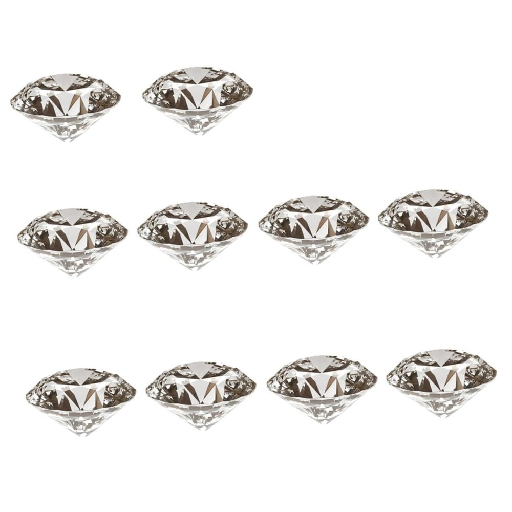 HOODANCOS 24pcs Simulated Crystal Diamonds Transparent Faux Diamonds for Home and Wedding Decoration Elegant Vase Filler and Centerpiece Gems