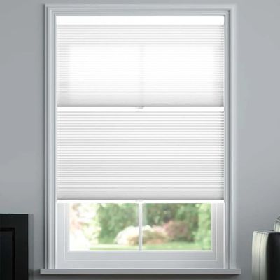 VEZEBSTR Cordless Day and Night Cellular Shades Blackout Honeycomb Shades Light Filtering Window Blinds Custom Size Honeycomb Blinds.White.16 2/4" W * 25" H
