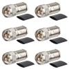 MOOKEERF 6 Pack PL259 Coax Connectors 50 Ohm PL-259 UHF Male Clamp Connector for LMR400 KMR400 RG8 RG8U RG213 Coaxial Cable view 1