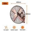 ZOCWJK Cooling Silent Oscillating Fan - Wall Mounted Fan with Remote Control - Home/Industrial/Office/Gym Summer Cooling (Mechanical-16In view 4