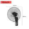 ZOCWJK Wall Fan,16 Inch/18 Inch,3 Speed Settings Quiet Operation Wall Mounted Fan,Adjustable Angle,Timer & Remote Control Air Cool Fan for Living Room M(16inch view 2