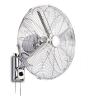 ZOCWJK Electric Fan European-Style Retro Metal Wall Fan, 16in Home/Restaurant Swing Remote Control, 50w Silver Large air Volume (Silver-16in Mechanical view 1