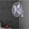 ZOCWJK Electric Fan European-Style Retro Metal Wall Fan, 16in Home/Restaurant Swing Remote Control, 50w Silver Large air Volume (Silver-16in Mechanical view 2