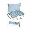 Large Travel Medicine Organizer Box with Multi Grid Compartments view 2
