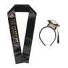 BESTYASH 2pcs Graduation Hat and Sash Set Tassel Doctoral Cap Headband for Graduation Decorations Party Favors and Memorable Celebrations view 1