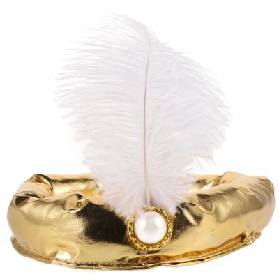 HEALSOPTHY Gold Arabian Style Hat Prop for Carnival Party Headwear Xmas