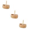 ULTECHNOVO 3pcs Flower Arrangement Basket Jute Bushel Baskets Decorative Handheld view 2