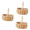 ULTECHNOVO 3pcs Flower Arrangement Basket Jute Bushel Baskets Decorative Handheld view 3