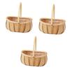 ULTECHNOVO 3pcs Flower Arrangement Basket Jute Bushel Baskets Decorative Handheld view 4