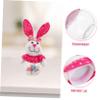 BESPORTBLE Easter Bunny Treat Box Transparent Reusable Candy Jar for Easter Favors Cute Bunny Candy Container for Storing Chocolates and Small Treats for Holiday Celebrations view 3