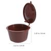 HAKIDZEL Refillable Coffee Capsule Filter Set with Spoon and Brush Compatible with Dolce Gusto Practical Coffee Strainer for Versatile Brewing Light Brown view 2