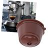 HAKIDZEL Refillable Coffee Capsule Filter Set with Spoon and Brush Compatible with Dolce Gusto Practical Coffee Strainer for Versatile Brewing Light Brown view 3