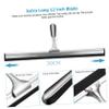 NOLITOY 1set Shower Squeegee with Replacement Strip and Wall Mounted Adhesive Hook for Cleaning Shower Doors Tiles and Car for Streak Finish view 2