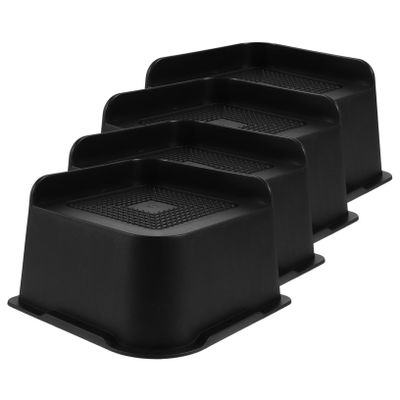 Mipcase 4pcs Furniture Risers Rubber Anti Scratch Bed Lifts